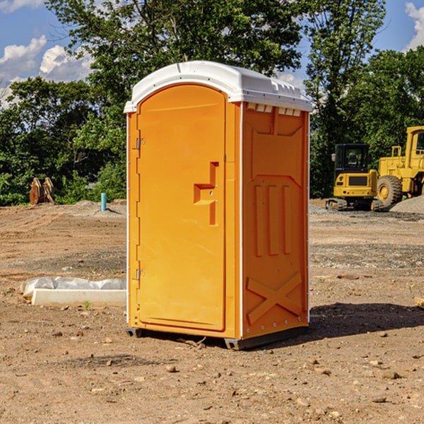 do you offer hand sanitizer dispensers inside the porta potties in Olustee OK